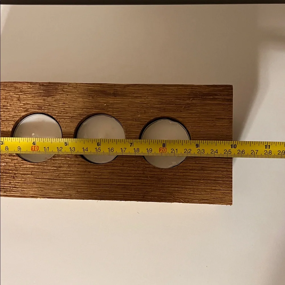Wooden Tealight Candle Holder. Handmade. NWOT